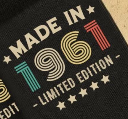 65th Birthday Socks | Limited Edition Made In 1961