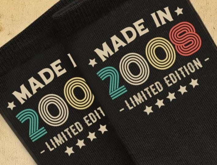 20th Birthday Socks | Limited Edition Made In 2006