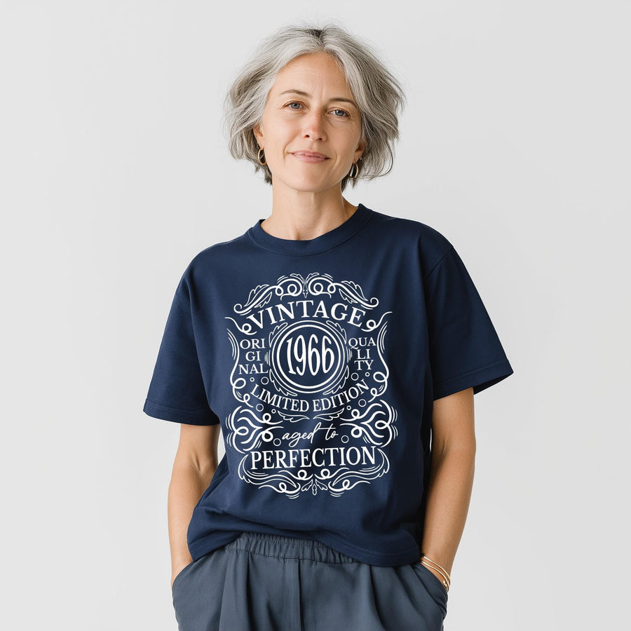 Vintage 1966 T-Shirt | 60th Birthday Gift, Aged to Perfection