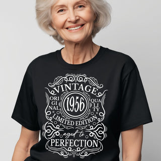 70th Birthday T-Shirt – 1956 Vintage Aged to Perfection