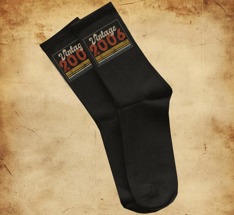 Vintage 2006 Socks | Funny 20th Birthday Gift for Men and Women