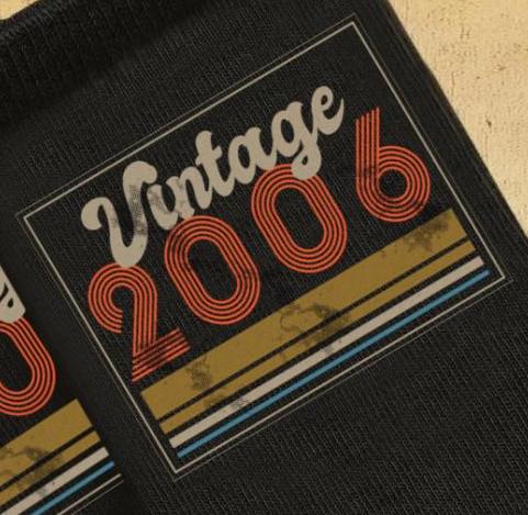 Vintage 2006 Socks | Funny 20th Birthday Gift for Men and Women