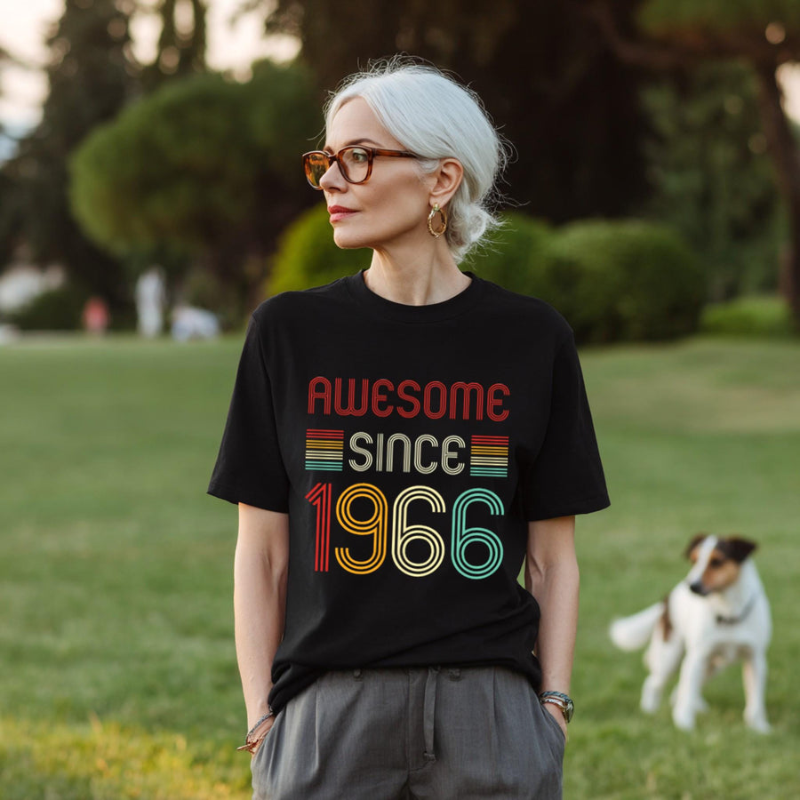 Awesome Since 1966 T-Shirt | Vintage Birthday Gift for Men and Women