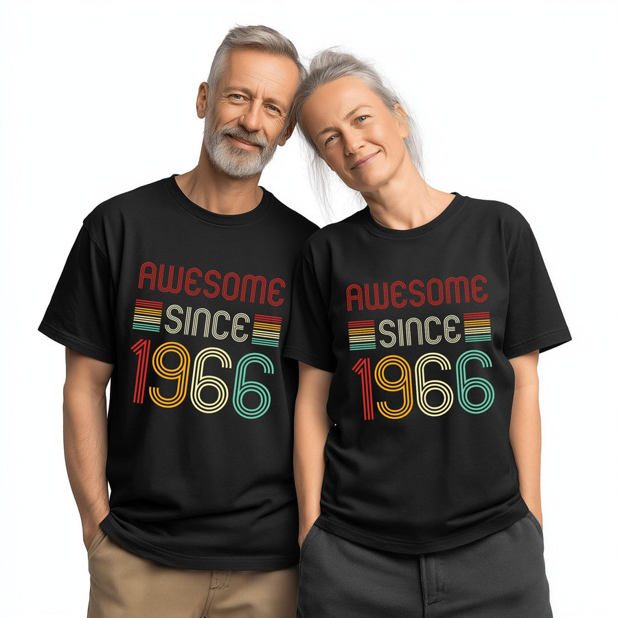 Awesome Since 1966 T-Shirt | Vintage Birthday Gift for Men and Women