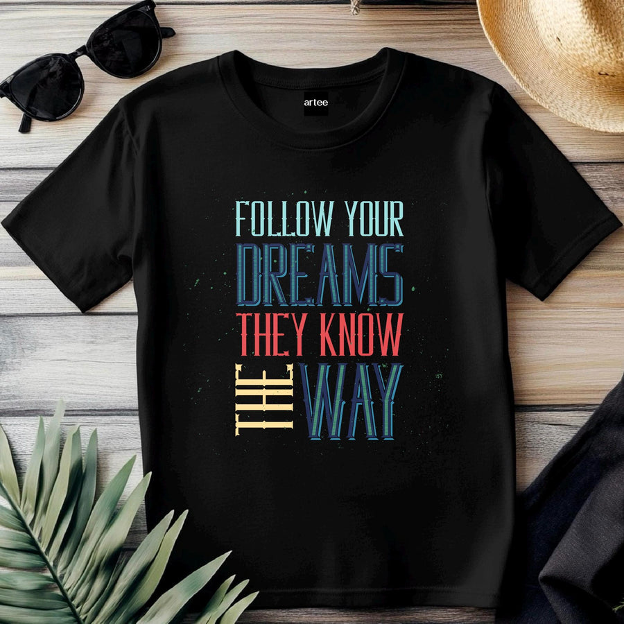 Follow Your Dreams T-Shirt โ Vintage Inspirational Quote, Unisex Fit