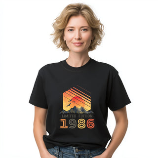 Vintage 1986 Birthday Shirt, 40th Birthday Gift, Limited Edition 1986 T-Shirt, 40 Years of Being Awesome, Retro Sunset Mountain Tee