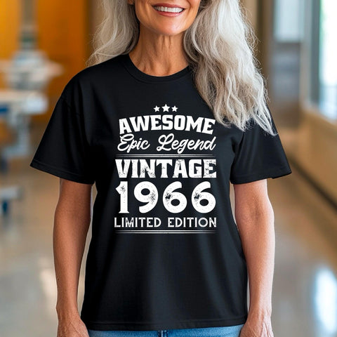 60th Birthday Gift 1966, Born in 1966 Shirt, Vintage 1966 T-Shirt, Gift for 60 Year Old, Epic Legend Tee