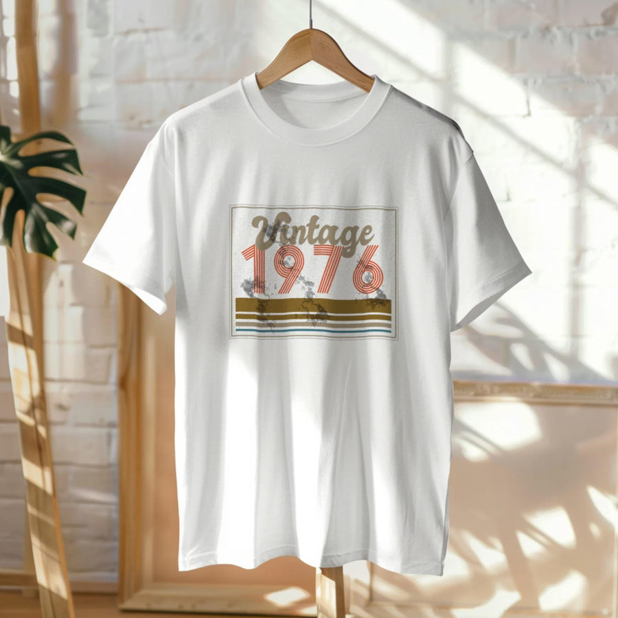 Vintage 1976 T Shirt, 50th Birthday Gift, Born 1976 Tee, Retro Birthday Shirt, Unisex Gift for 50 Year Old