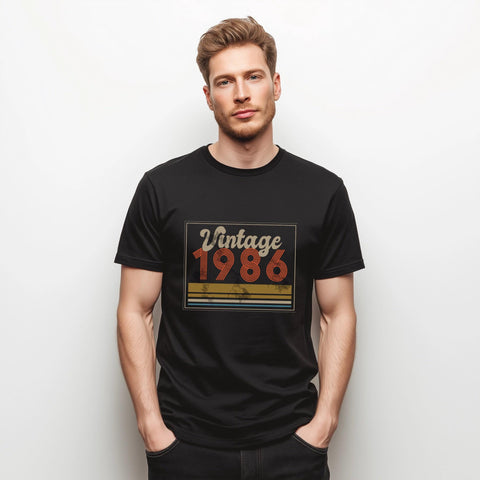 Vintage 1986 T Shirt, 40th Birthday Gift, Born 1986 Tee, Retro Birthday Shirt, Unisex Gift for 40 Year Old