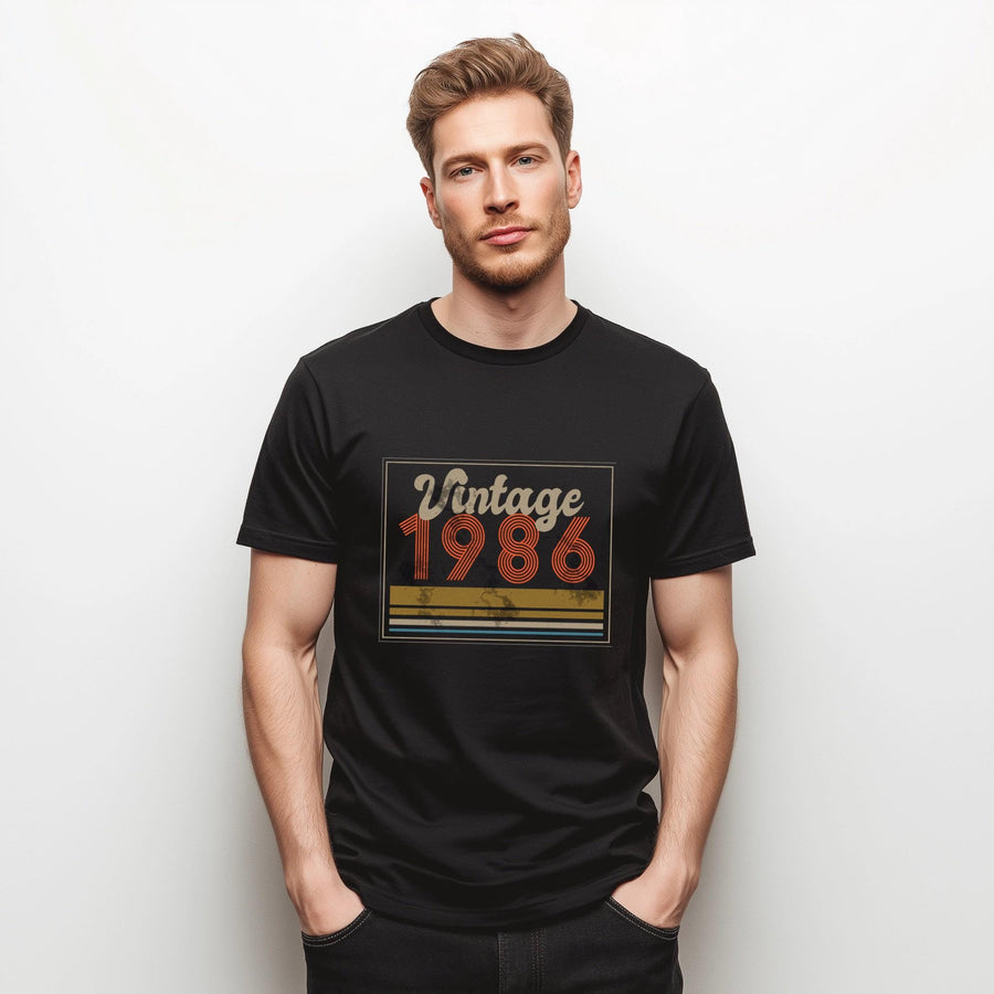 Vintage 1986 T Shirt, 40th Birthday Gift, Born 1986 Tee, Retro Birthday Shirt, Unisex Gift for 40 Year Old