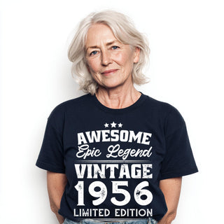 70th Birthday Gift 1956, Vintage 1956 Shirt, Born in 1956 Tee, Gift for 70 Year Old, Epic Legend T-Shirt