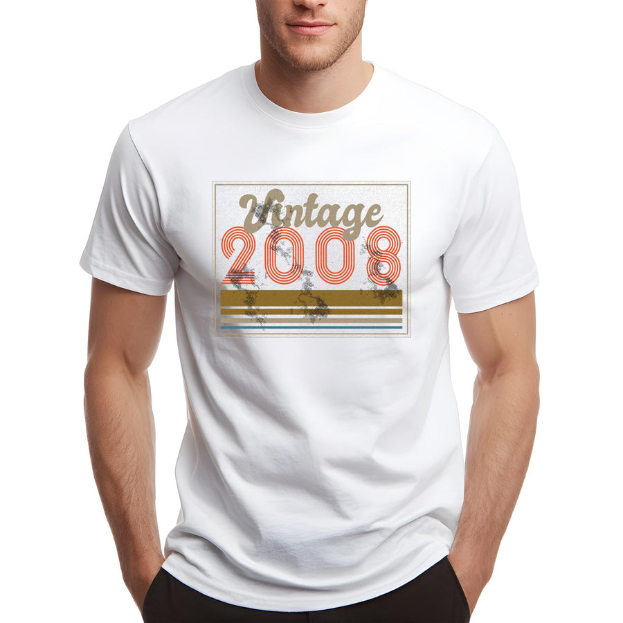 Vintage 2008 T Shirt, 18th Birthday Gift, Born 2008 Tee, Retro Birthday Shirt, Unisex Gift for 18 Year Old