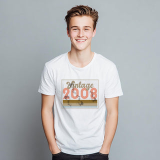 Vintage 2008 T Shirt, 18th Birthday Gift, Born 2008 Tee, Retro Birthday Shirt, Unisex Gift for 18 Year Old