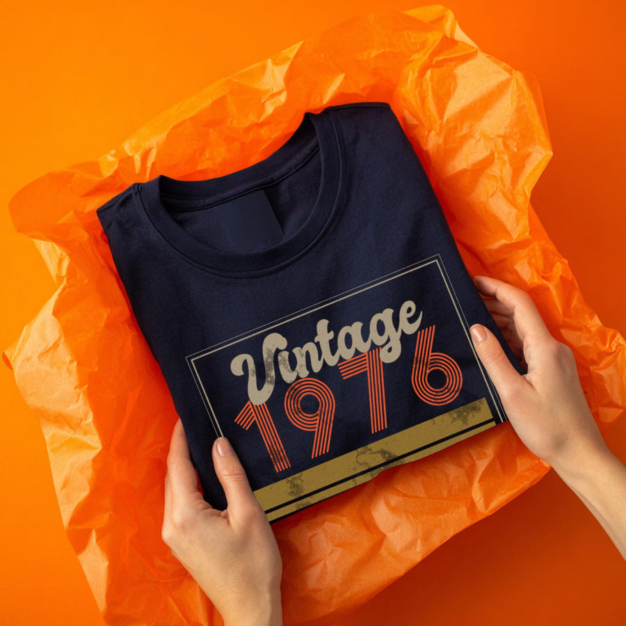 Vintage 1976 T Shirt, 50th Birthday Gift, Born 1976 Tee, Retro Birthday Shirt, Unisex Gift for 50 Year Old