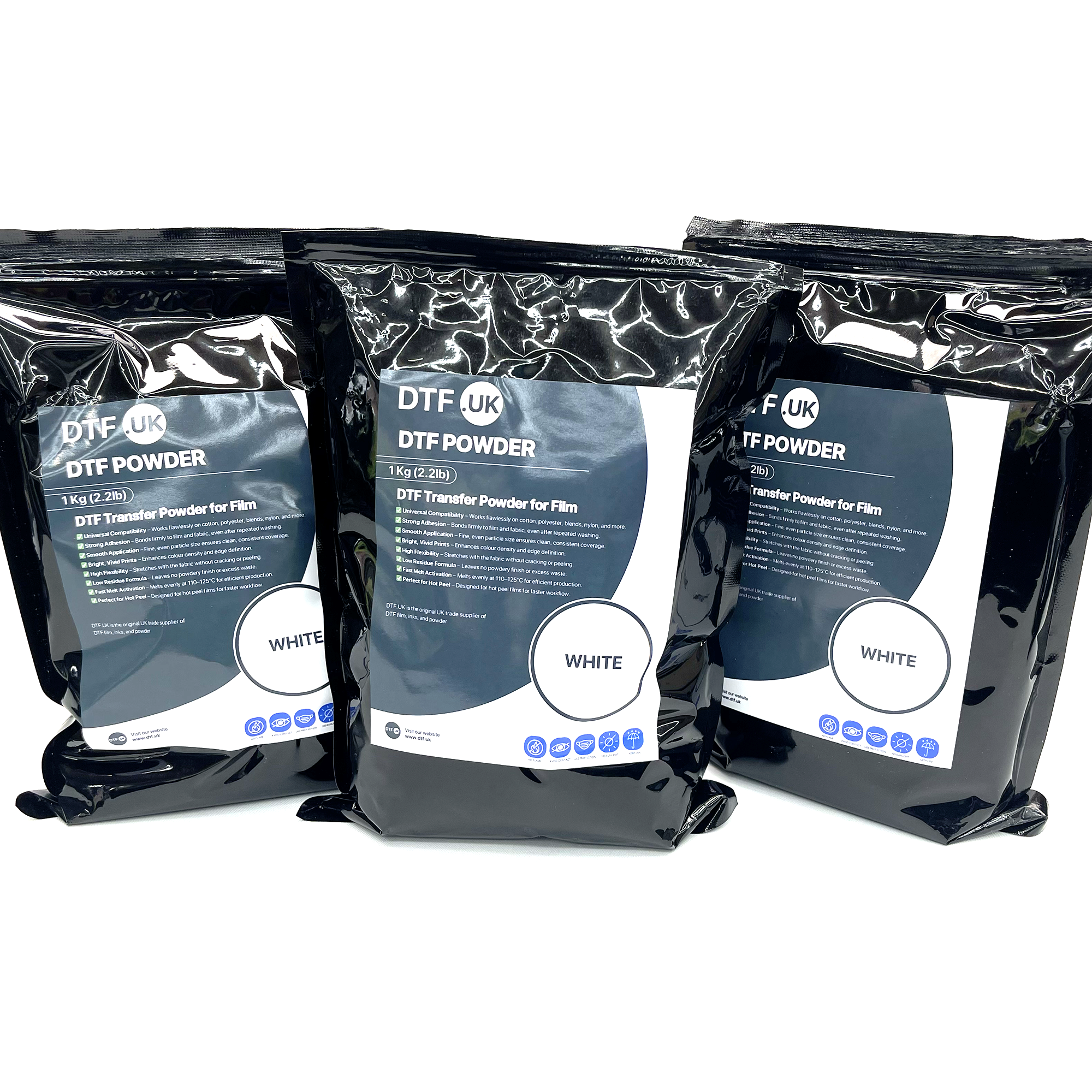 DTF Powder Medium Grain 1kg – Hot Melt Adhesive for DTF Transfers UK