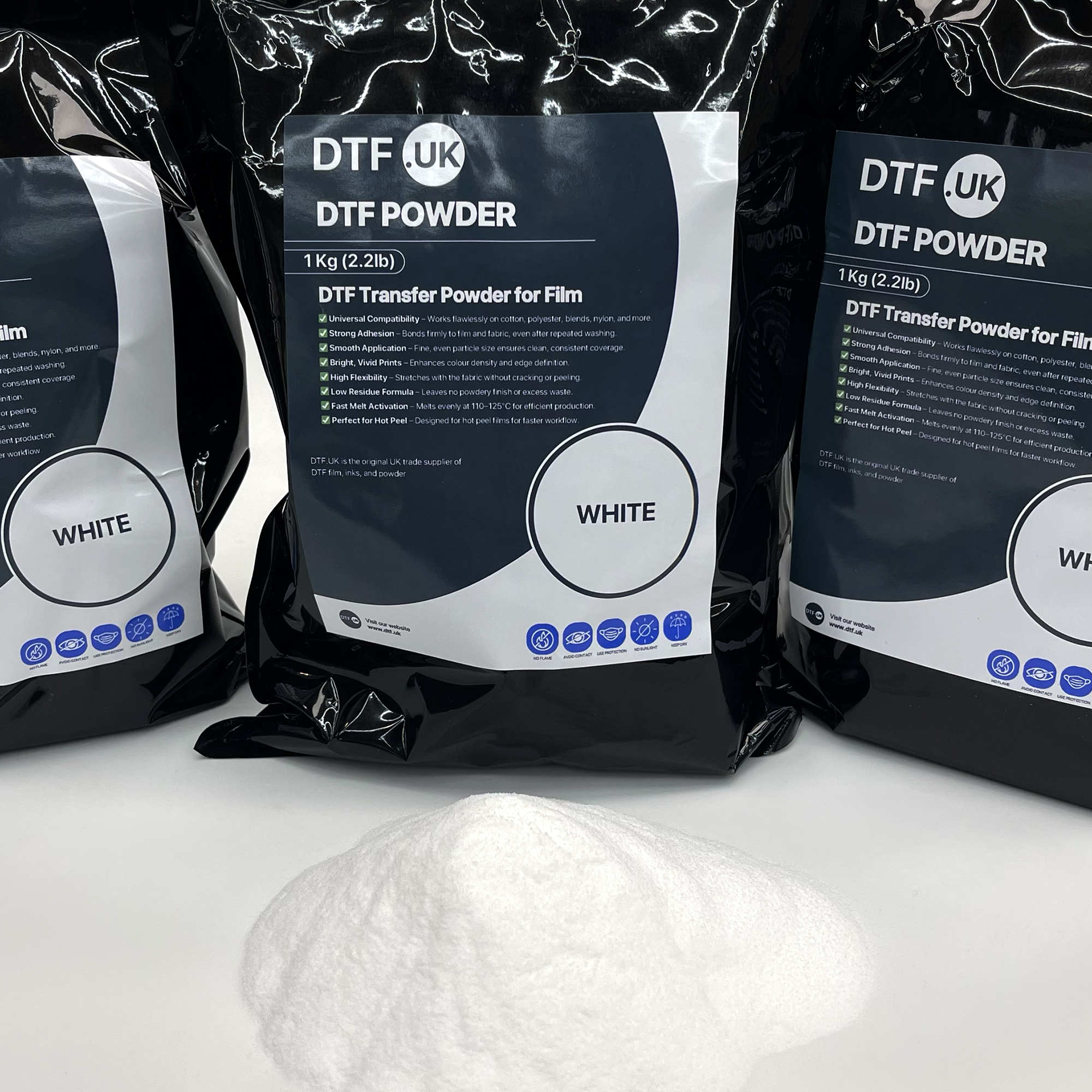 DTF Powder Medium Grain 5kg – Adhesive Powder for DTF Transfers UK