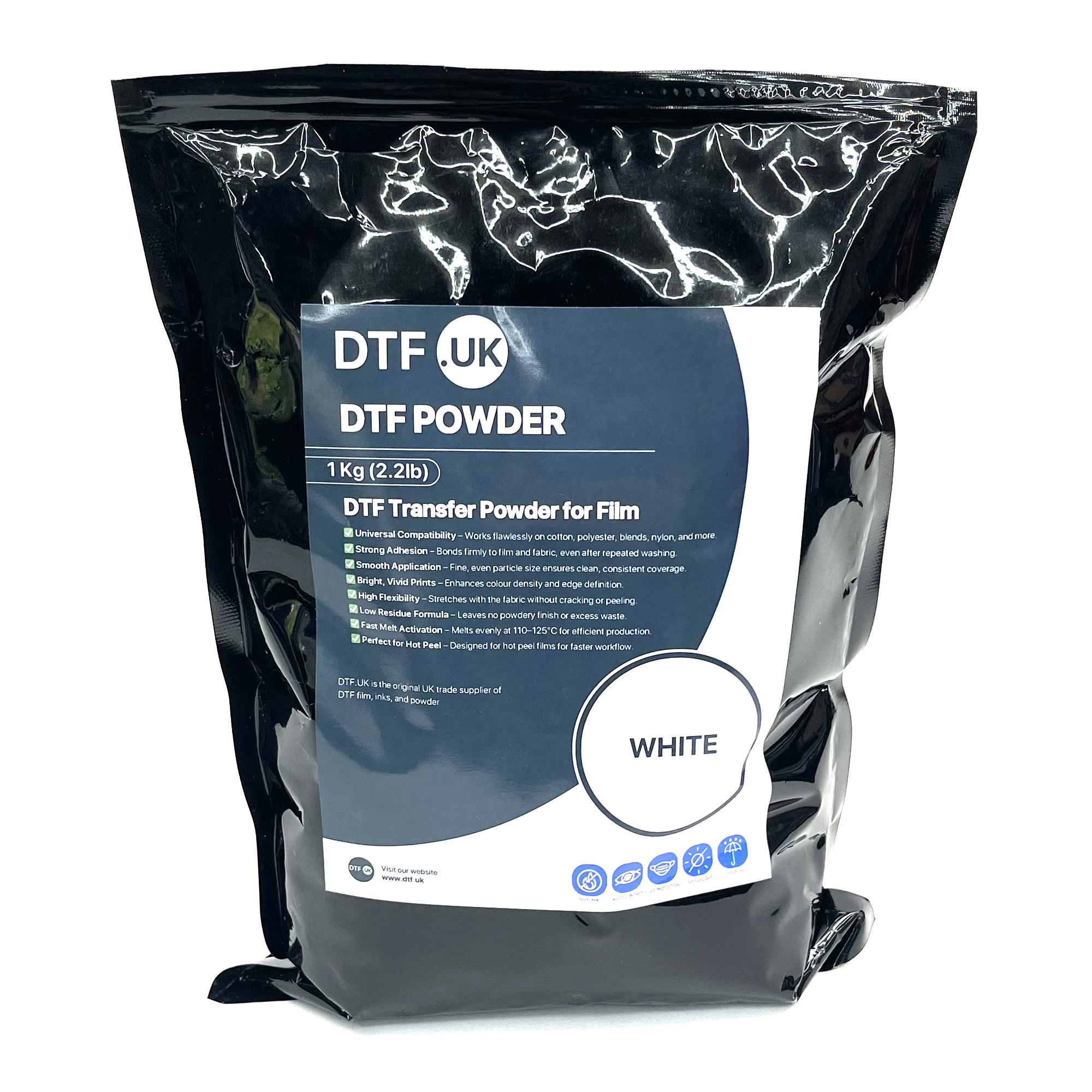 DTF Powder Medium Grain 5kg – Adhesive Powder for DTF Transfers UK