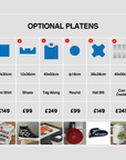 Optional Quick-Changeable Heat Press Platens | Lower Plates for T-Shirts, Sleeves, Shoes & More | DTF.UK Approved