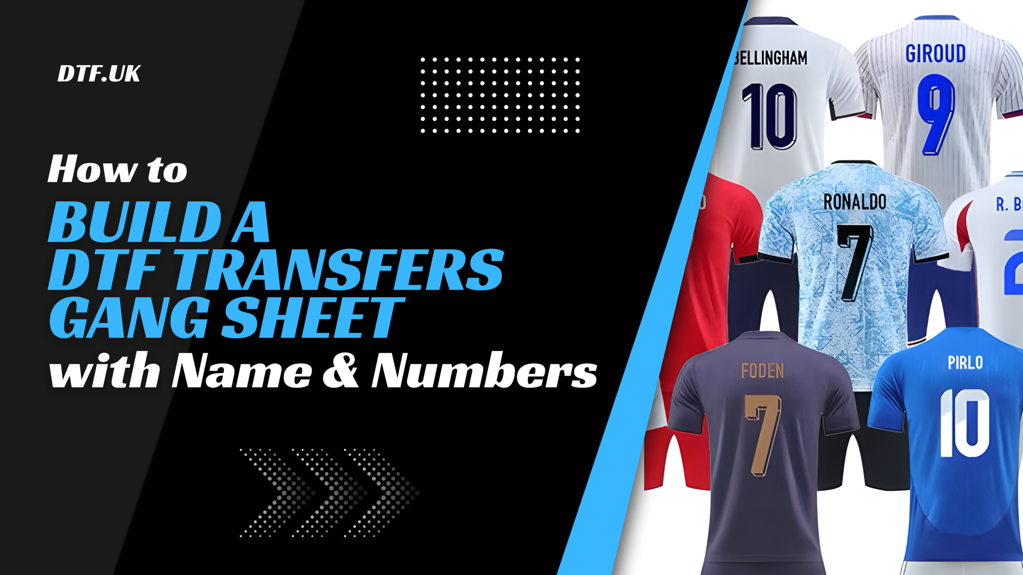 How to Build a DTF Transfers Gang Sheet with Customized Names & Numbers