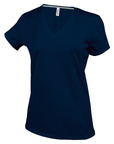 Ladies' short-sleeved V-neck T-shirt