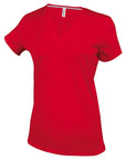 Ladies' short-sleeved V-neck T-shirt