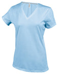 Ladies' short-sleeved V-neck T-shirt