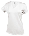 Ladies' short-sleeved V-neck T-shirt