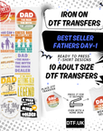 Best Seller Father's Day T-shirt Designs Premade DTF Gangsheet - DTF Bundle 1