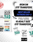 Best Seller Father's Day T-shirt Designs Premade DTF Gangsheet - DTF Bundle 3