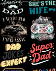 Best Seller Father's Day T-shirt Designs Premade DTF Gangsheet - DTF Bundle 2