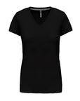 Ladies' short-sleeved V-neck T-shirt