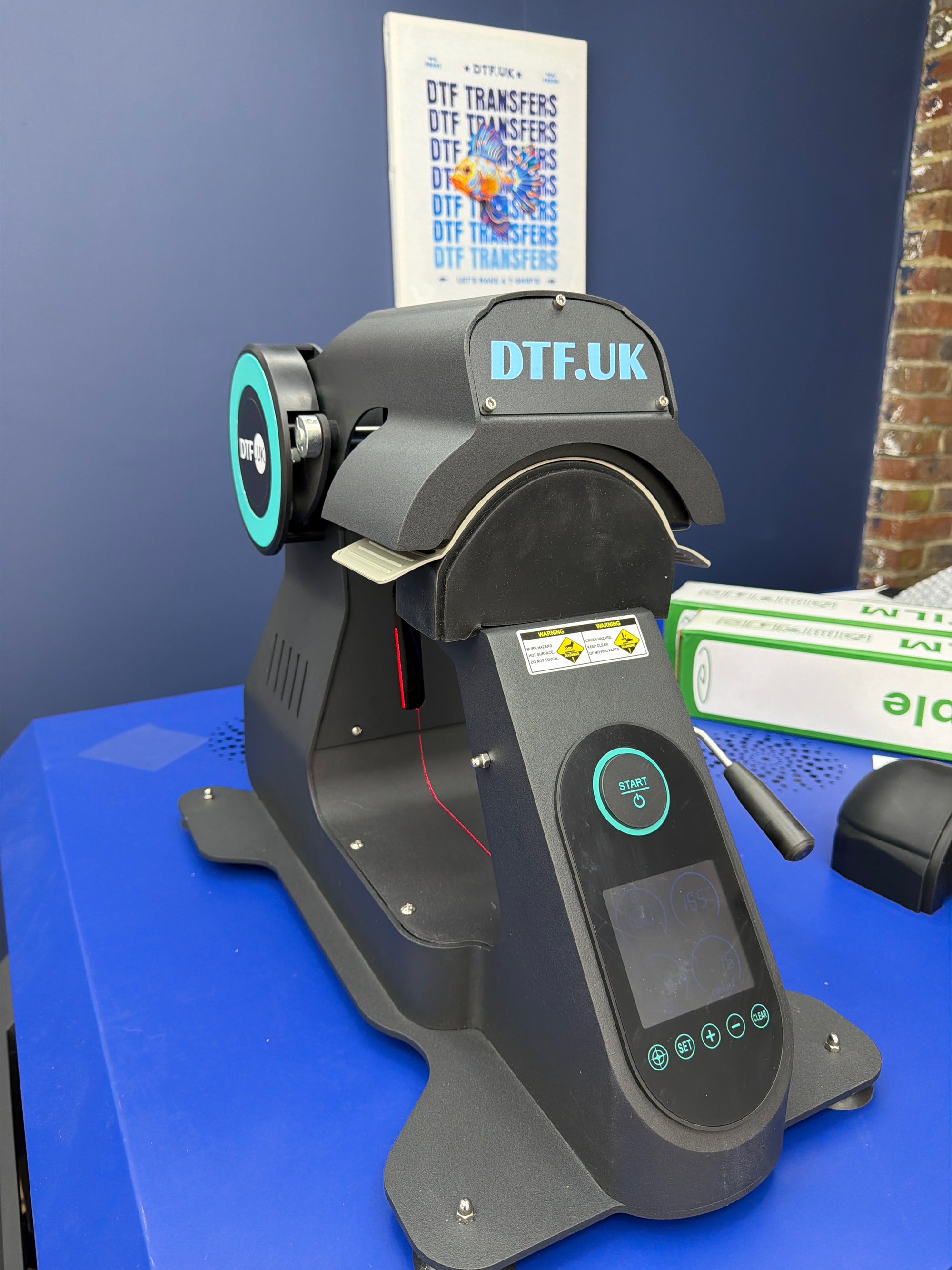 Electric Cap Heat Press Machine Dual Heating Auto Open Hat Press with Laser Alignment + 2 Extra Pads | DTF.UK Approved