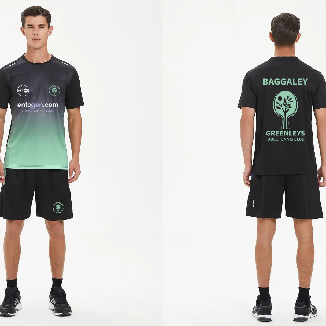 Greenleys Table Tennis Club Activewear T-Shirt and Shorts