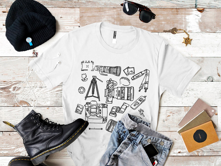 Photographer Shirt | Unique Gifts for Photography Enthusiasts, Travel Apparel & Accessories, Camera Lover Gift Ideas