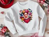 Frida Kahlo Art Sweatshirt | Unique Valentines Gift for Her | Women's Love for Valentine's Day | Frida Inspired 