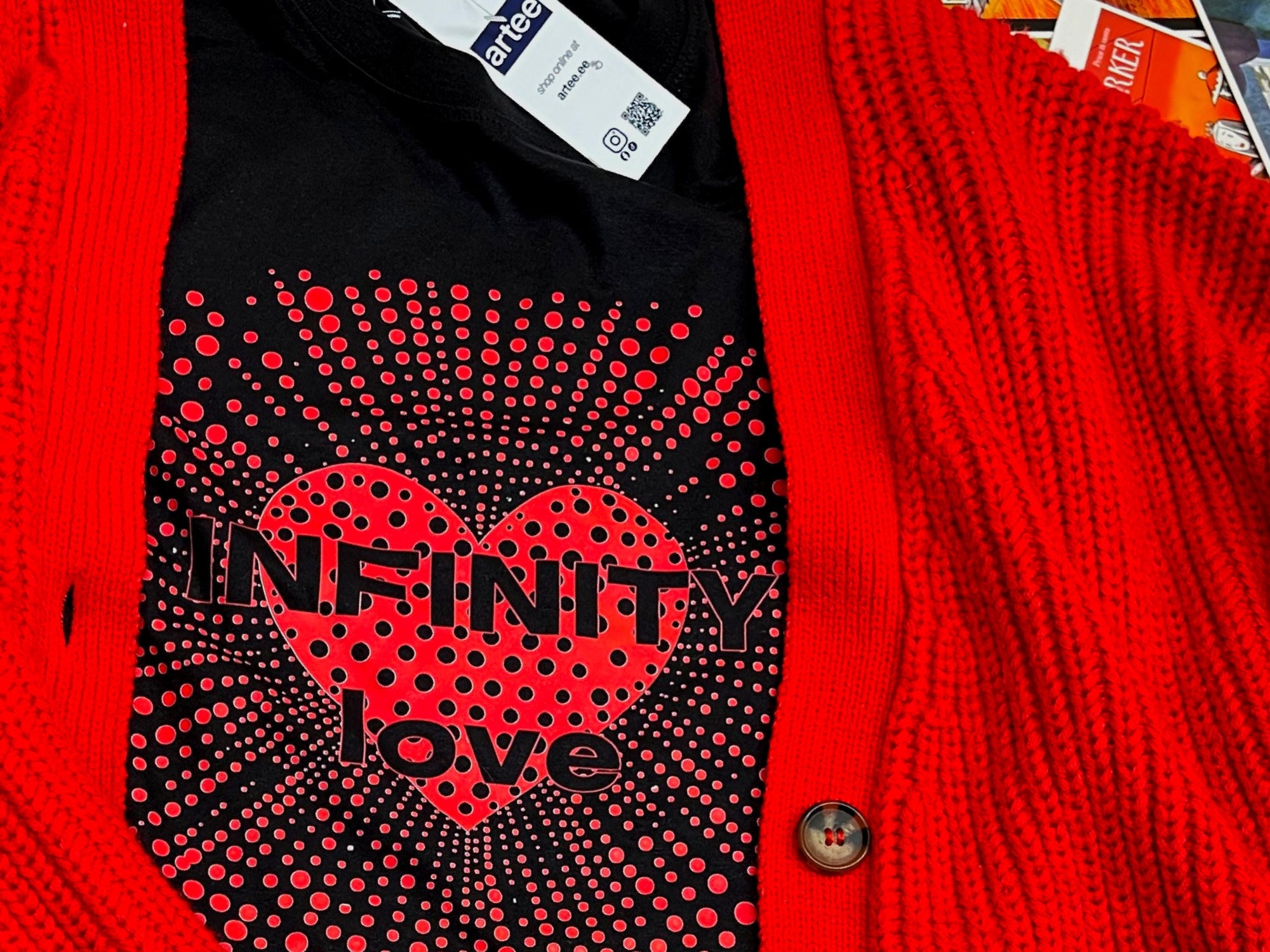 Polka Dot Heart T-Shirt – Yayoi Kusama Inspired Feminist Art