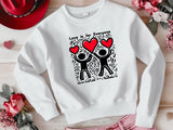 Keith Haring 'Love is for Everyone' Sweatshirt | Colorful Heart Art, Valentine, Unisex Fashion