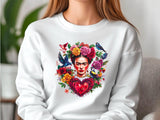 Frida Kahlo Art Sweatshirt | Unique Valentines Gift for Her | Women's Love for Valentine's Day | Frida Inspired 