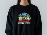 70th Birthday Sweatshirt for Men | Vintage 1955, Cozy Gift