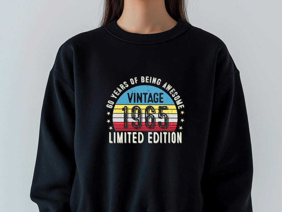 Vintage 1965 60th Birthday Sweatshirt | Cozy Gift for Dad