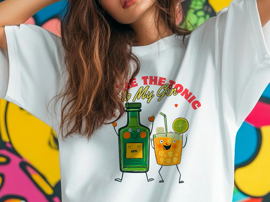 Matching Couple T-Shirts – Funny Gin and Tonic Valentines Gift