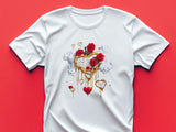 Dali-Inspired Heart T-Shirt – Melting Hearts and Roses Art