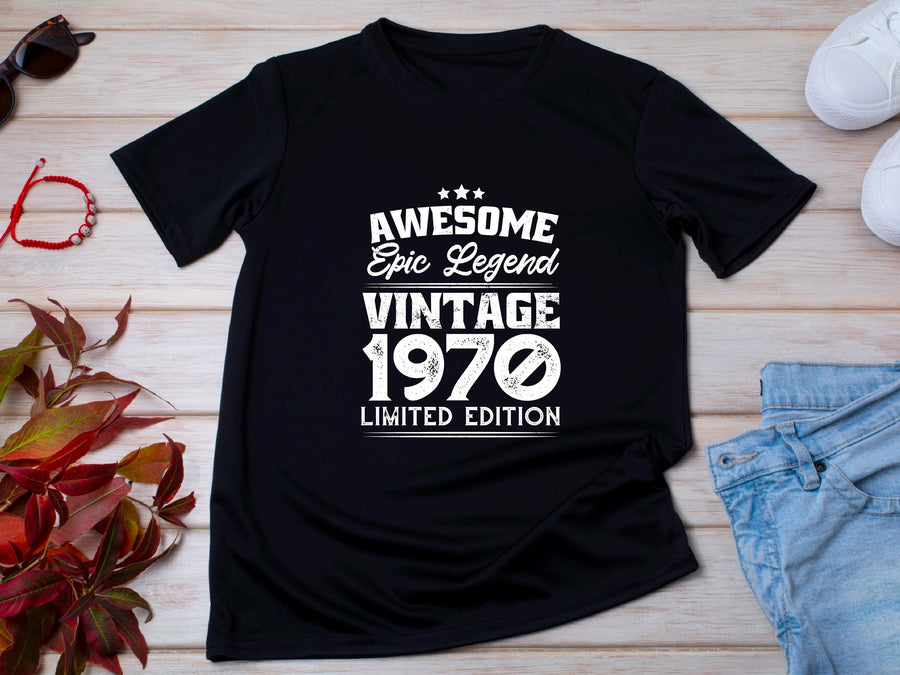 Vintage 1970 T-Shirt | 55th Birthday Gift for Men
