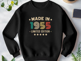 70th Birthday Sweatshirt | Vintage 1955 Limited Edition | Funny 70th Gift for Men, Dad | Cozy Seventieth Birthday Jumper