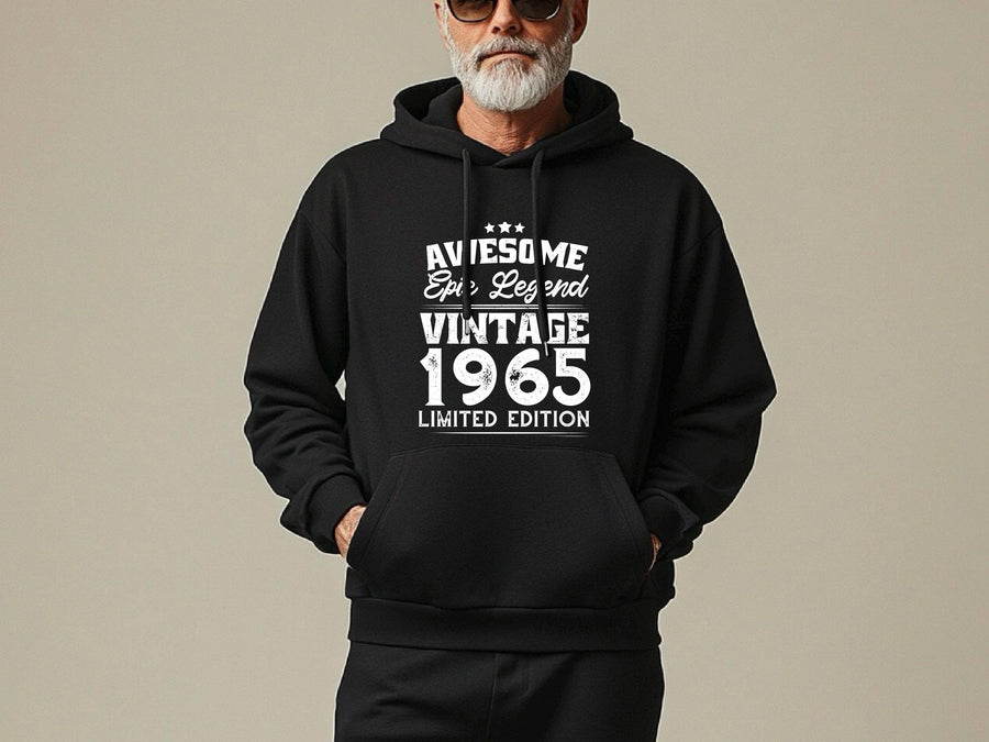 Vintage 1965 Legend Hoodie | 60th Birthday Gift for Men