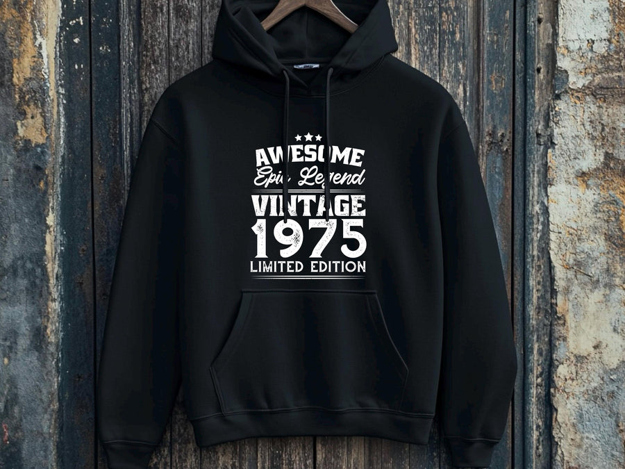 Vintage 1975 Legend Hoodie | 50th Birthday Gift for Men