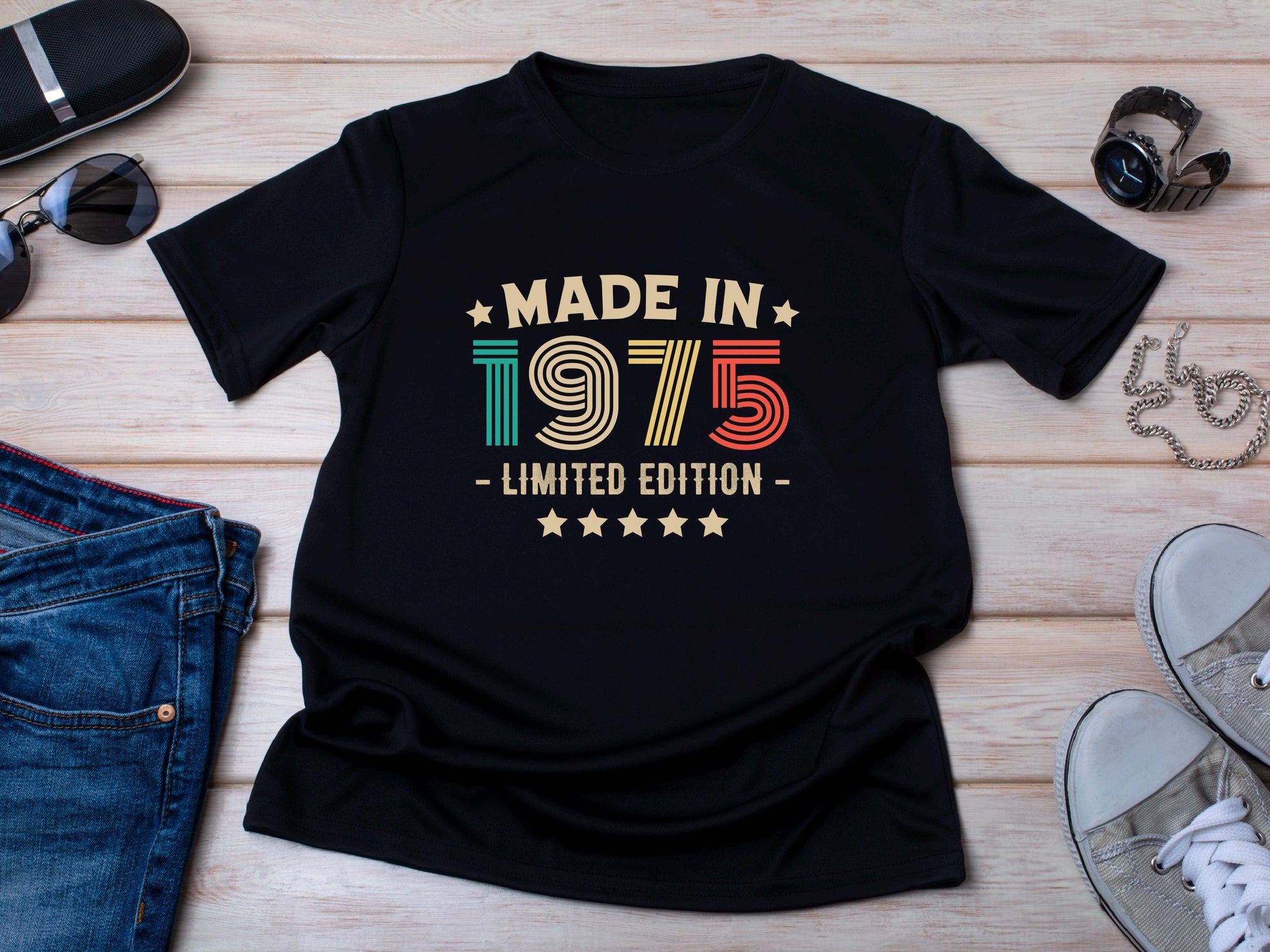 1975 51st Birthday T-Shirt | Funny 51st Gifts for Him and Her, Gifts for Him | Classic 51st T-Shirt for Men and Women