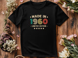Made in 1960 T-Shirt, 64th Birthday Gift, Limited Edition Tee