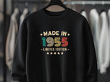 70th Birthday Sweatshirt | Vintage 1955 Limited Edition | Funny 70th Gift for Men, Dad | Cozy Seventieth Birthday Jumper