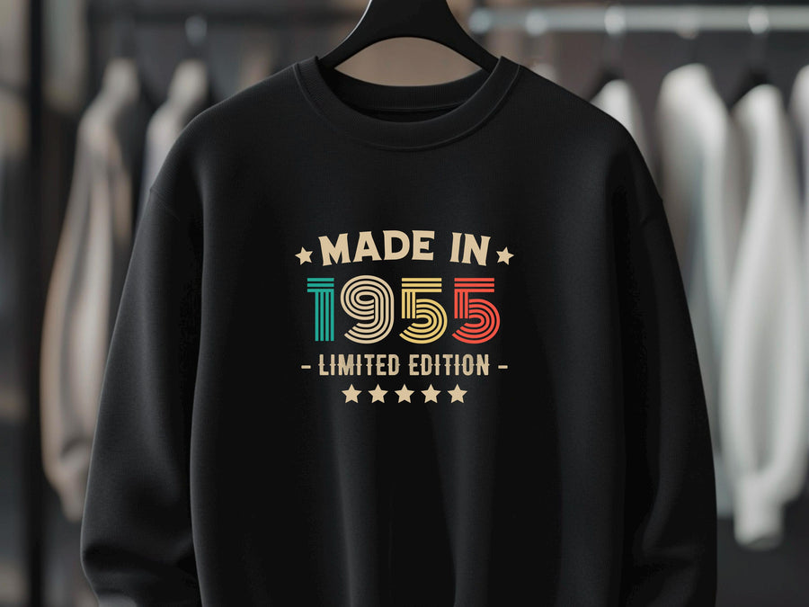 70th Birthday Sweatshirt | Vintage 1955 Limited Edition | Funny 70th Gift for Men, Dad | Cozy Seventieth Birthday Jumper